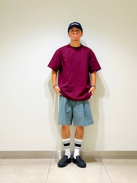 「アイテム（キャップ）」を使った、DAIKI TAKEYAさん（メンズ・165cm・30代）の夏コーディネート