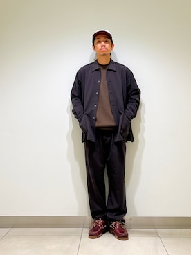 「秋のシャツ着こなし術」｜DAIKI TAKEYAさん（メンズ・165cm）の秋コーディネート