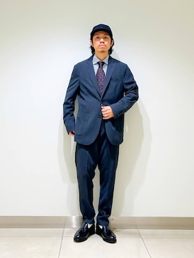 「スーツ」｜DAIKI TAKEYAさん（メンズ・165cm）の夏コーディネート