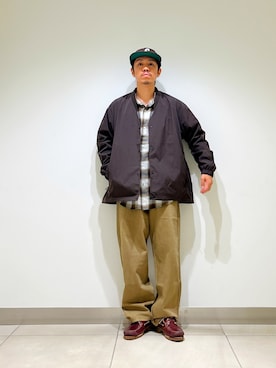 「アイテム（パンツ）」を使った、DAIKI TAKEYAさん（メンズ・165cm）の秋コーディネート