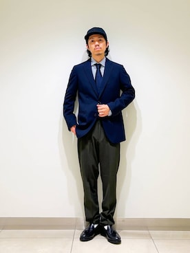 「スーツ」｜DAIKI TAKEYAさん（メンズ・165cm）の夏コーディネート