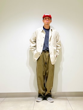 「アイテム（ジャケット/アウター）」を使った、DAIKI TAKEYAさん（メンズ・165cm・30代）の秋コーディネート