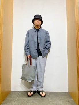 「URBAN RESEARCH（アーバンリサーチ）のアイテム（トートバッグ）」を使った、DAIKI TAKEYAさん（メンズ・165cm）の夏コーディネート
