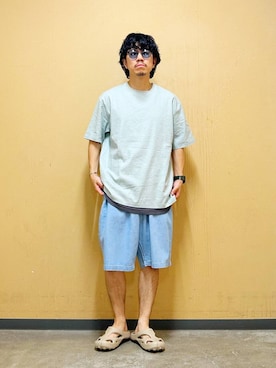 「アイテム（その他アンダーウェア/インナー）」を使った、DAIKI TAKEYAさん（メンズ・165cm）の夏コーディネート