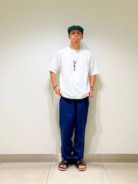 「アイテム（キャップ）」を使った、DAIKI TAKEYAさん（メンズ・165cm）の夏コーディネート