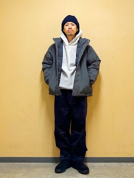 「パーカー」｜「アイテム（その他アウター）」を使った、DAIKI TAKEYAさん（メンズ・165cm）の秋コーディネート