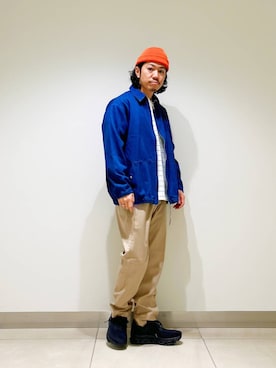 「グラミチ」｜「アイテム（デニムジャケット）」を使った、DAIKI TAKEYAさん（メンズ・165cm）の冬コーディネート