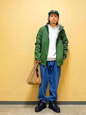 「アイテム（エコバッグ/サブバッグ）」を使った、DAIKI TAKEYAさん（メンズ・165cm）の秋コーディネート