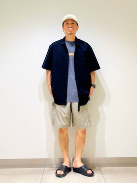 「BURLAP OUTFITTER（バーラップアウトフィッター）のアイテム」を使った、DAIKI TAKEYAさん（メンズ・165cm）の夏コーディネート