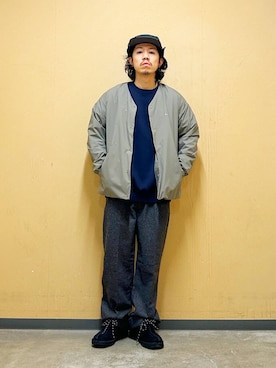 「アーバンリサーチドアーズ」｜「アイテム（その他アウター）」を使った、DAIKI TAKEYAさん（メンズ・165cm）の冬コーディネート