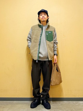 「アイテム（エコバッグ/サブバッグ）」を使った、DAIKI TAKEYAさん（メンズ・165cm）の秋コーディネート