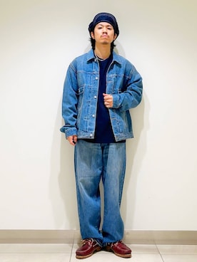 「アイテム（デニムジャケット）」を使った、DAIKI TAKEYAさん（メンズ・165cm）の夏コーディネート