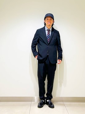 「スーツ」｜DAIKI TAKEYAさん（メンズ・165cm）の夏コーディネート
