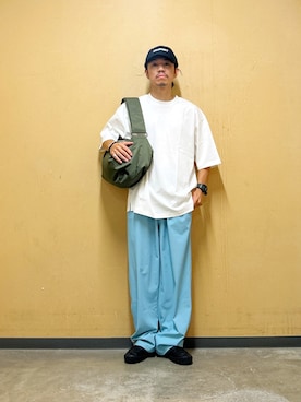「アイテム（キャップ）」を使った、DAIKI TAKEYAさん（メンズ・165cm・30代）の夏コーディネート