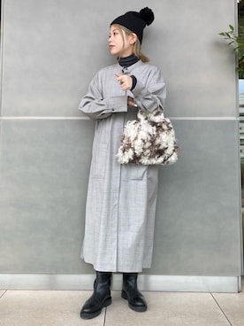 「Chaos（カオス）のアイテム（帽子）」を使った、chaos_yumiさん（レディース・157cm）の冬コーディネート