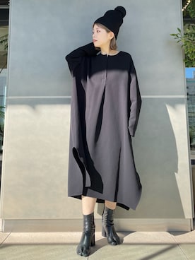 「Chaos（カオス）のアイテム（帽子）」を使った、chaos_yumiさん（レディース・157cm）の冬コーディネート