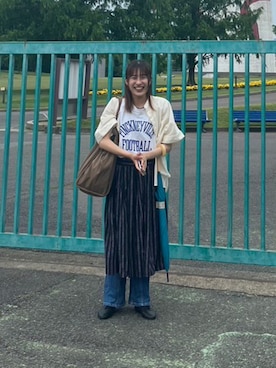 「CROWN（クラウン）のアイテム」を使った、hinsmgさん（レディース・157cm）の夏コーディネート