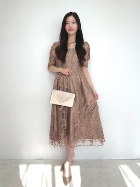 「アイテム（ドレス）」を使った、haremodeさん（レディース・163cm）の秋コーディネート