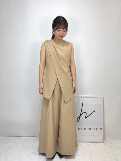 セール】アシンメトリー ドレープ セットアップ セレモニー フォーマル