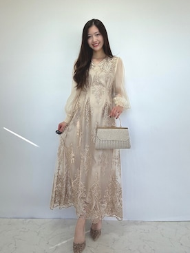 「アイテム（ドレス）」を使った、haremodeさん（レディース・163cm）の秋コーディネート