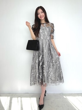 「アイテム（ドレス）」を使った、haremodeさん（レディース・163cm）の秋コーディネート