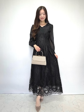 「アイテム（ドレス）」を使った、haremodeさん（レディース・163cm）の秋コーディネート