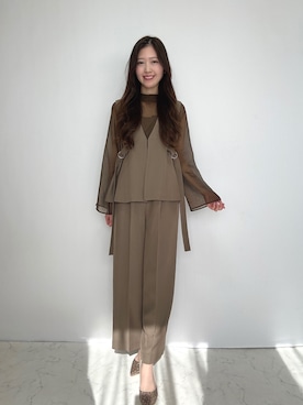 「アイテム（スーツセット）」を使った、haremodeさん（レディース・163cm）の冬コーディネート