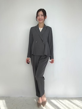 「アイテム（スーツセット）」を使った、haremodeさん（レディース・163cm）の冬コーディネート