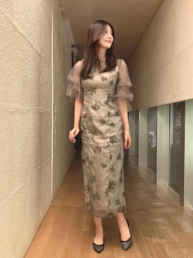 「アイテム（ドレス）」を使った、haremodeさん（レディース・165cm）の冬コーディネート