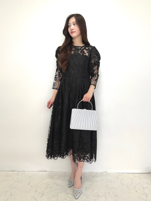 セール】ボタニカル柄刺繍 パーティードレス オケージョンドレス