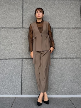 「アイテム（スーツセット）」を使った、haremodeさん（レディース・167cm）の冬コーディネート