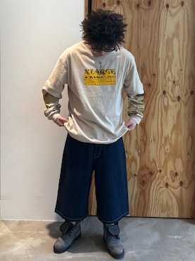 「XLARGE（エクストララージ）のアイテム（トップス）」を使った、あきらさん（メンズ・168cm）の春コーディネート