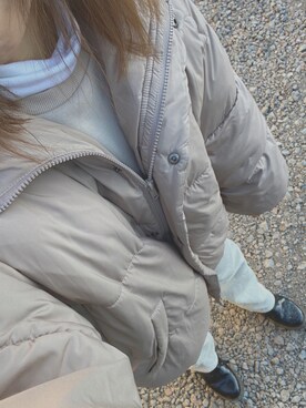 「SpRay（スプレイ）のアイテム（ダウンジャケット/コート）」を使った、こじまるさん（レディース・155cm）の冬コーディネート