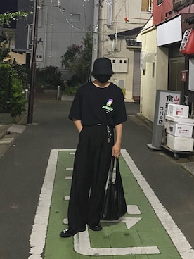 「アイテム（スラックス）」を使った、とーあさん（メンズ・170cm）の夏コーディネート