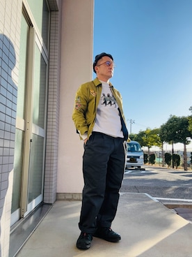 「アイテム（チノパンツ）」を使った、しゅにんさん（メンズ・165cm・40代）の冬コーディネート