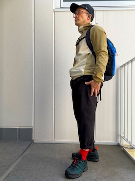 「アイテム（バッグ）」を使った、しゅにんさん（メンズ・165cm・40代）の秋コーディネート