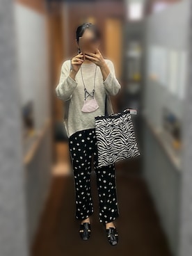 「ドットパンツ」｜nanairo000716さん（レディース・164cm）の秋コーディネート
