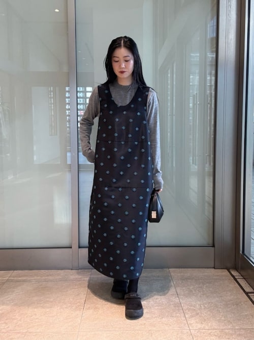 LOEFF＞ピンポンツリースポンジ ジャガード ワンピース（ワンピース