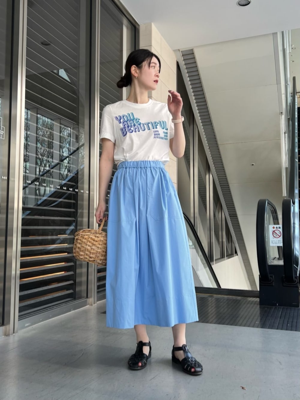 C/P パッチポケット ギャザースカートを使った人気ファッション