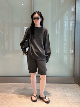 「LOEFF（ロエフ）のアイテム（パンツ）」を使った、平田（hirata）さん（レディース・165cm）の夏コーディネート