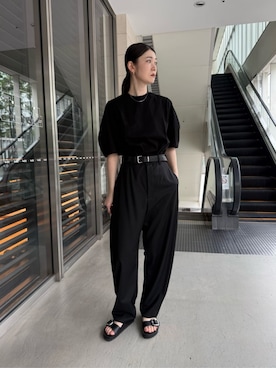 「LOEFF（ロエフ）のアイテム（パンツ）」を使った、平田（hirata）さん（レディース・165cm）の夏コーディネート