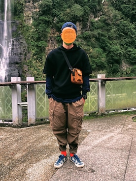 「Carhartt（カーハート）のアイテム（財布/小物）」を使った、海豚さん（メンズ・178cm）の秋コーディネート