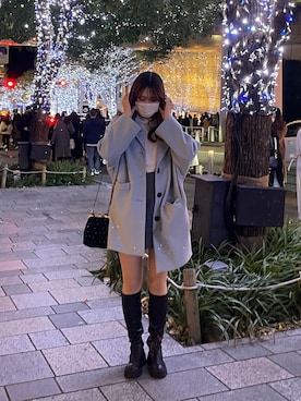 「Heather（ヘザー）のアイテム（その他アウター）」を使った、Annaさん（レディース・165cm）の冬コーディネート