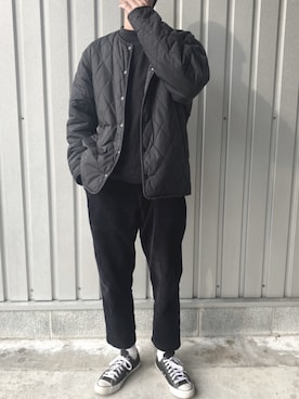 「CONVERSE（コンバース）のconverse コンバース ALL STAR 100 COLORS OX オールスター 100 カラーズ オックス 32861791 BLACK（スニーカー）」を使った、なす。さん（メンズ・178cm）の冬コーディネート
