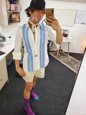 「Ted Baker（テッドベーカー）のアイテム」を使った、Overcookさん（メンズ・180cm）の秋コーディネート
