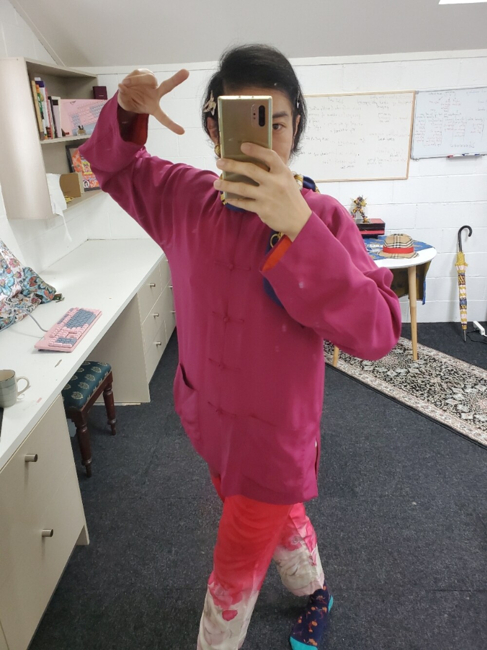 「オトナカジュアル、Australia」｜「上海灘のアイテム（ジャケット/アウター、ピンク系）」を使った、Overcookさん（メンズ・180cm）の秋コーディネートの1枚目の写真
