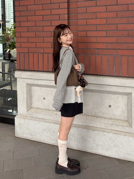 「アイテム（パンツ）」を使った、amiさん（レディース・148cm）の秋コーディネート
