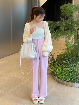「ごきげんウィーク」｜「アイテム（キャミソール）」を使った、amiさん（レディース・148cm）の春コーディネート