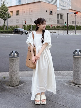 「EVOL（イーボル）のアイテム」を使った、amiさん（レディース・148cm）の夏コーディネート