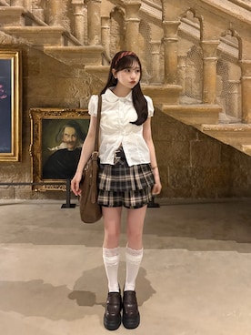 「アイテム（シャツ/ブラウス）」を使った、amiさん（レディース・148cm）の夏コーディネート